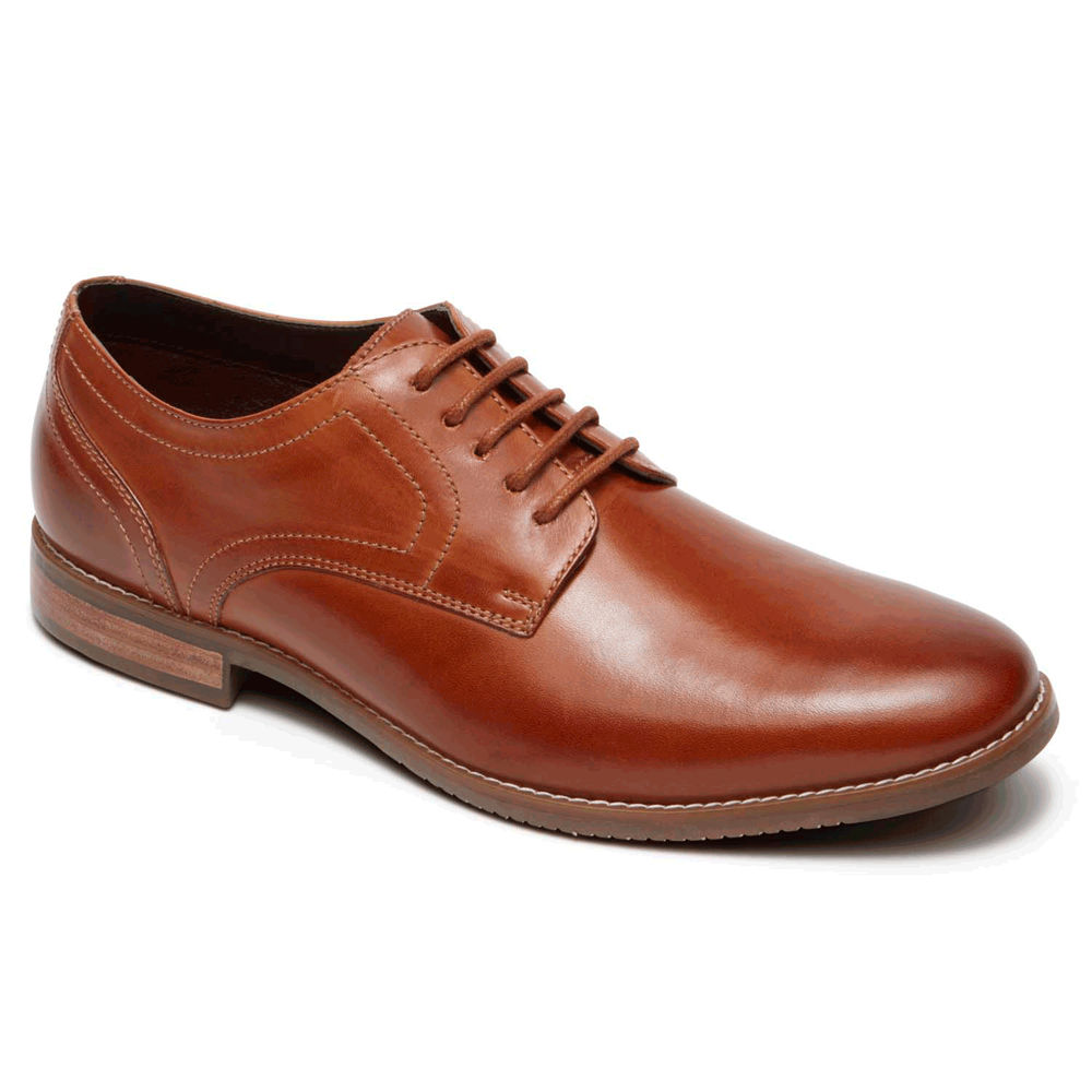 Rockport Singapore Mens Oxfords - Style Purpose Plain Toe Brown - NI7284193